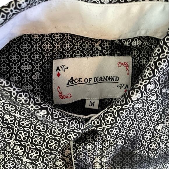 Ace of Diamonds Western Pearl Snap Shirt Size M Long Sleeve Cowboy Button Down - Picture 3 of 3